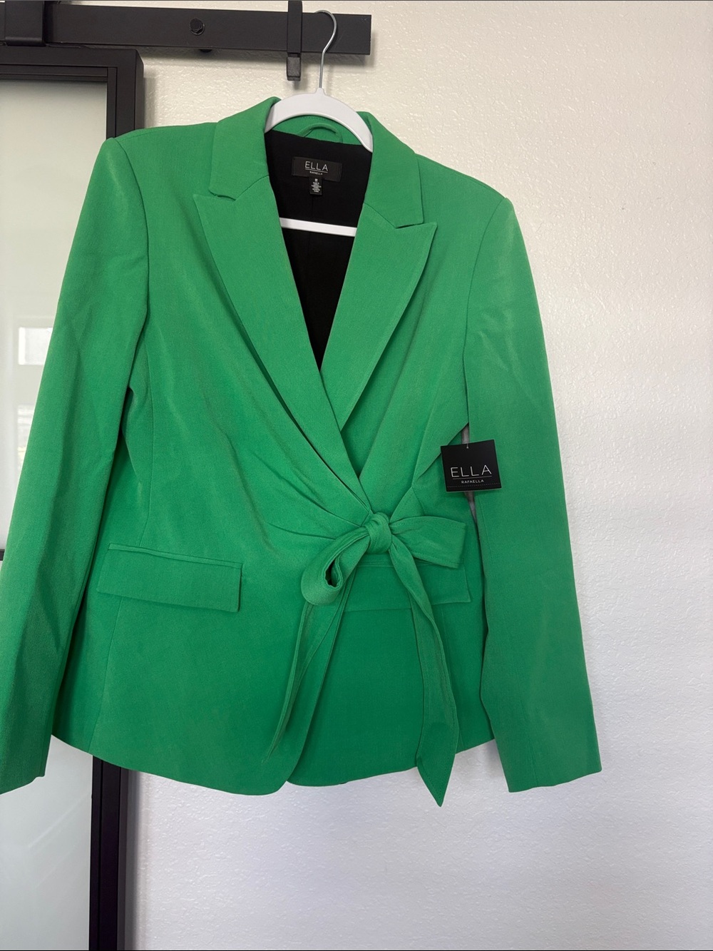 Ella Rafaella Bright Green Tie-Waist Blazer